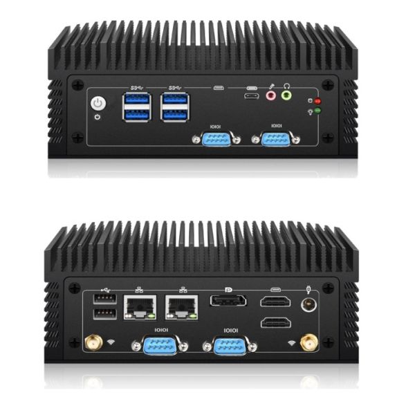 4 x COM232 i3/i5/i7 10th gen IPC BOX PC 2x LAN Fanless 16GB DDR5 512GB SSD