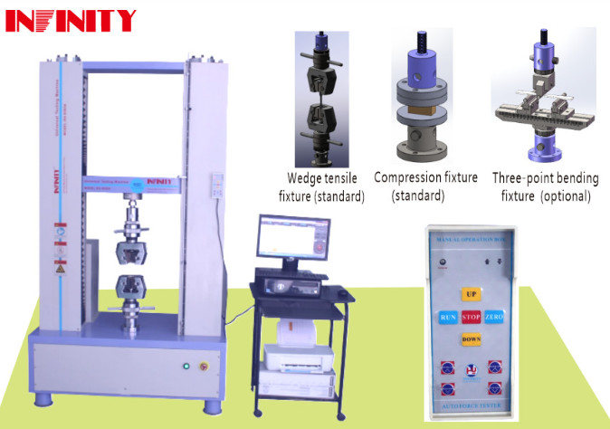 High Precision Servo Controlled Universal Tensile Testing Machine Load Accuracy ±0.25% Unit Switchable To N