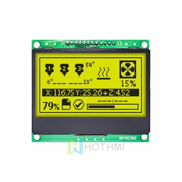 Buy 3.0 inch 128x64 Graphic LCD Display Module | ST7565R | SPI | Yellow-Green Backlight | STN Positive Display arduino at wholesale prices