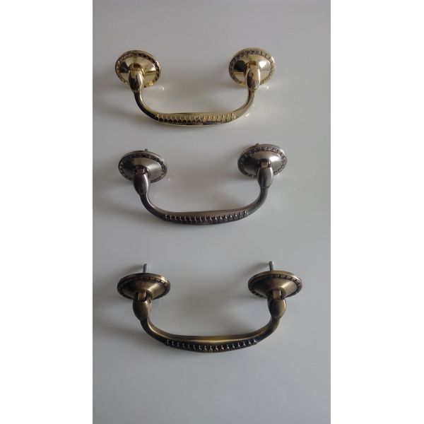 Bronze Color H044 Zamak Coffin Handles Metal Coffin Handles Size 1×9 Cm French Design