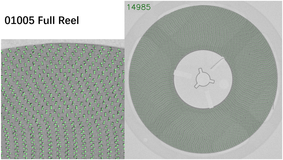80kV Closed Type X-ray Counter with 17" Super Definition Digital Flat Panel Detector for Max 17" Reel or Tray