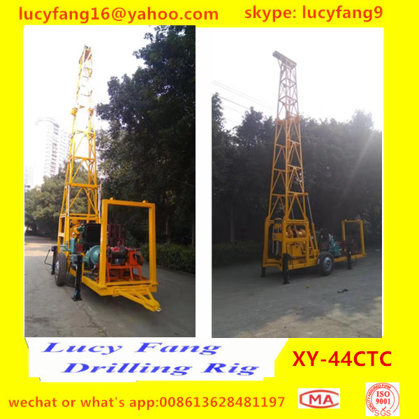 Trailer mounted Diamond Core Drilling Rig With Wireline Winch For HQ, NQ, BQ, AND AQ