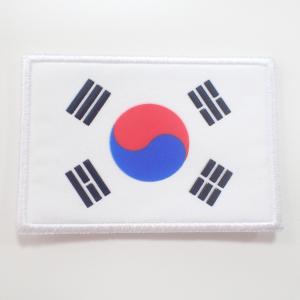 China Popular National Flag Custom Embroidery Patches For Clothes Hat Bag on sale