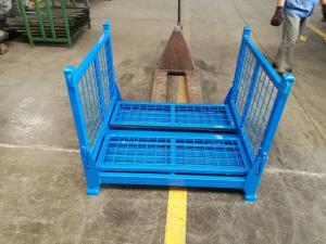Quality Roll Portable Cages Industrial Storage Cage Materials Handling Warehouse Full Opening for sale