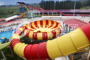 Quality High Capacity Aqua Park Equipment Space Bowl Water Slide With 720 Riders / H for sale