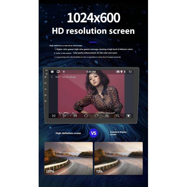 Creatall 10-Inch Wireless CarPlay Adapter with Bluetooth Phone Connectivity HD Rearview Camera Integrated Android GPS Navigation