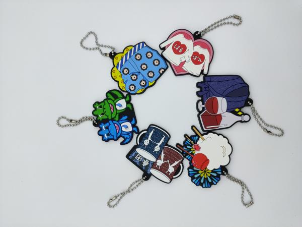Buy Wave Chain Custom Soft Pvc Keychain 2D Design Cartoon Design at wholesale prices