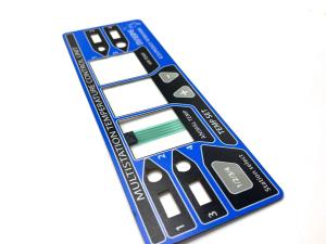 Flexible Three Button Custom Membrane Switch Panel With Four Contacts Connector