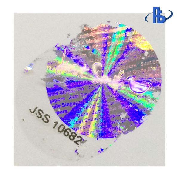 One Time Use Holographic Security Labels Moisture Proof With Serial Number