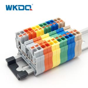 Quality JPT 2.5 Feed Through Push In Terminal Block Quick Connect CE Certificate Soft Cable Compact Design for sale