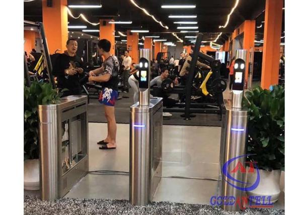 Buy qr code door access control sport turnstile temperature rfid multiple face recognition for gym entry at wholesale prices