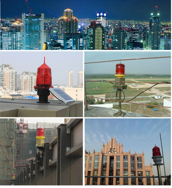LED High Brightness Aircraft Warning Lights On Towers Microcomputer Control