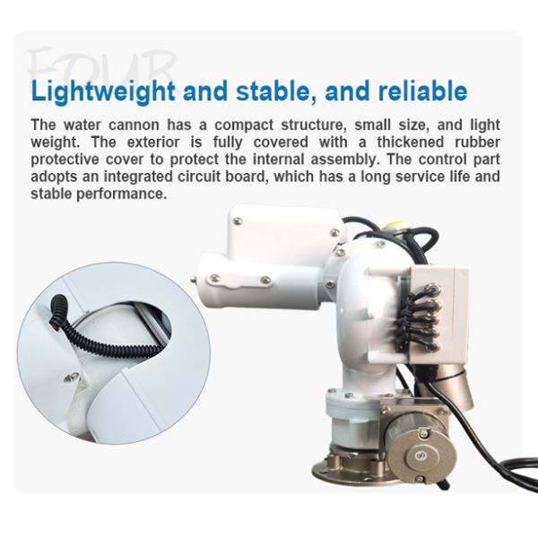 Customized Support OEM Intelligent Automatic Electric Water Cannon with 24V Remote Control and Max Flow of 1100LPM