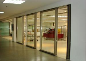 Quality Office Folding Glass Block Partition Walls 680 / 1230 Width 2000 / 4500 Height for sale