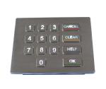 Durable16 keys backlit brushed steel numeric keypad with USB electronic