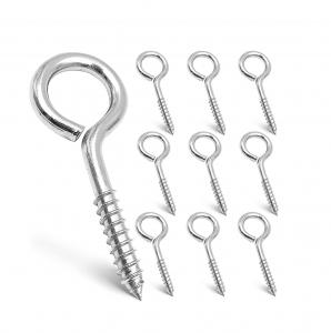 Quality Stainless Steel Eye Screws for Wood OEM Production Authorized by 2.5 Inches for sale