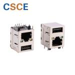 Black Color RJ45 To USB Connector / 2.0 USB To RJ45 Network Adapter With EMI