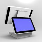 Angle Adjustable Touchscreen POS Terminal Two Screens Windows / Andriod Version
