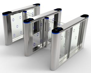 Electric Transparent Swing Turnstile Gate access control 600mm width