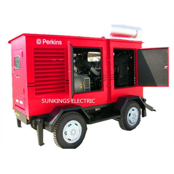 250KVA Trailer Mounted Mobile Diesel Generators 400V Voltage AC Three Phase Backup Power