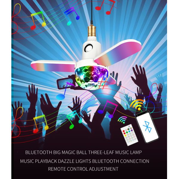 A2DP 5.0 Bluetooth Light Bulb That Plays Music 33W White Lighting