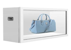Hologram Pyramid Transparent LCD Display Case 55 Inch Touch Screen