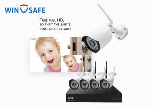 Professional 4Pcs Wifi Wireless IP Camera System With Manual / Regular Recording