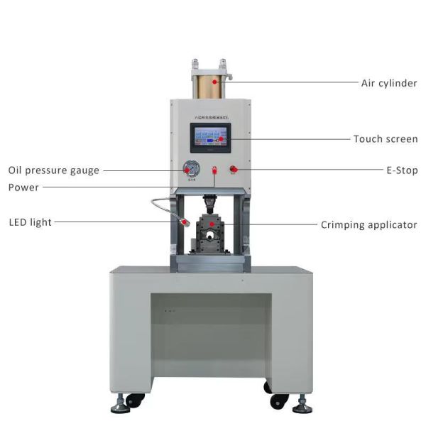 20-Tons Hexagonal Profile Copper Eyelet Crimping Machine 10-120sqmm Terminal Cable Manufacturing Equipment