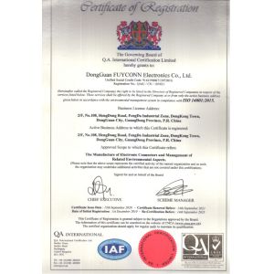Dongguan Fuyconn Electronics Co,.LTD Certifications