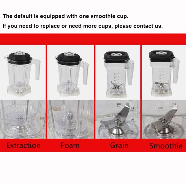 CE Approved 1300W Kitchen Professional Blender with 2L PC Jar and NO App-Controlled