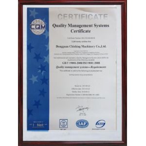 Dongguan Chishing Machinery Co., Ltd. Certifications