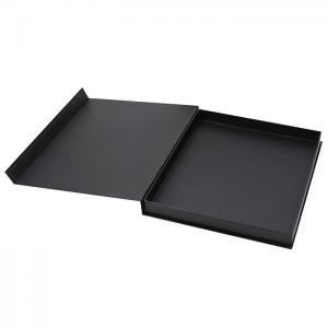 Quality Simple Book Shape E Flute Corrugated Box Pure Black For Silk Scarf for sale