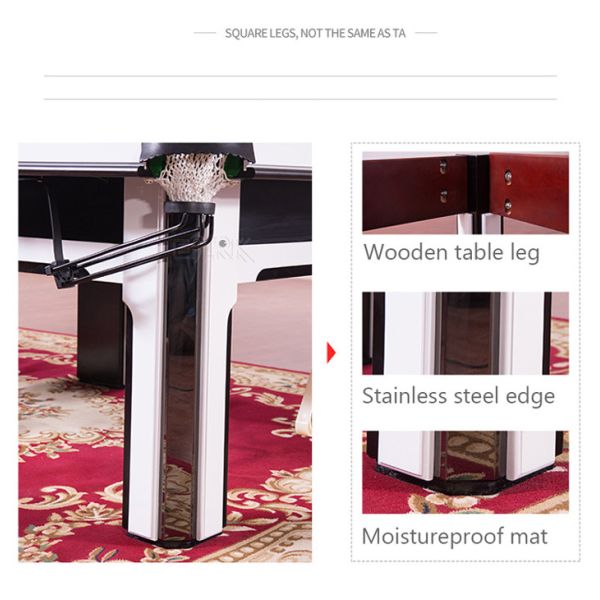 Multiplayer Amusement Game Machines Snooker Indoor Pool Table For Home Ballroom Club