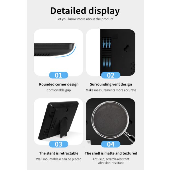Waterproof Probe Digital ThermometerDigital Thermometer with Probe High Accuracy External Sensor for Sauna Room Greenhouse Use