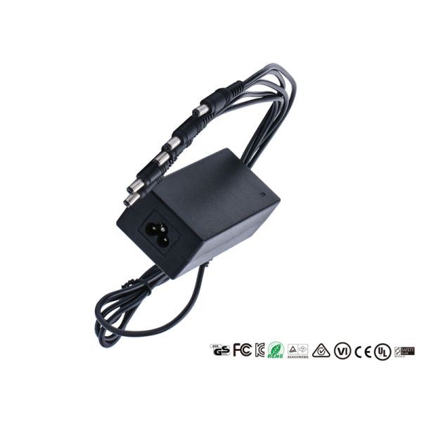 DOE VI 12V Power Adapter 4A 48W UL Approved With 5 Ways Splitter Cable