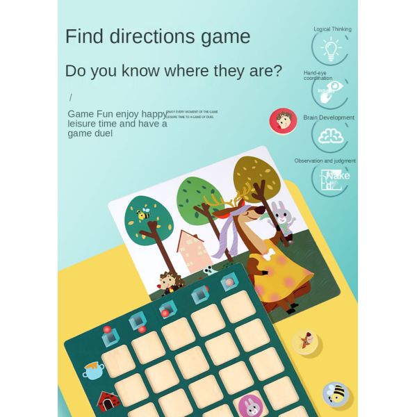 Unisex Children Wooden Puzzle Toys Spatial Thinking Logic Training Orientation Game