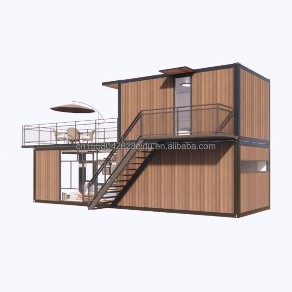 EU Customized 40ft Container Movement Modern Modular Office or Supermarket Galvanized Steel Bending 180g Log Steel Frame