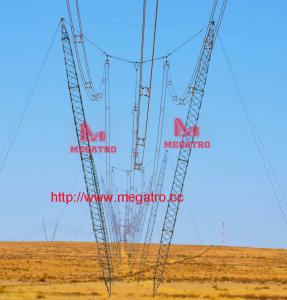 Quality 500KV guyed transmission tower with composite insulator for sale