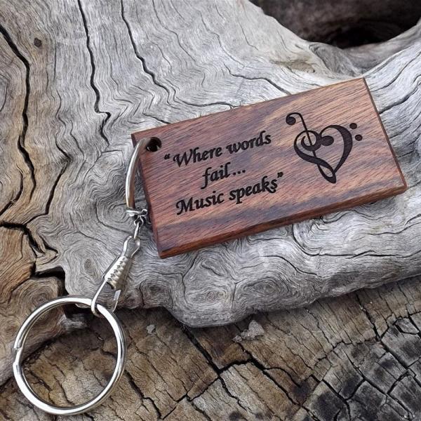 premium quality customized handmade laser engraved wooden key chains 74*38.6*6.2 mm Burlywood