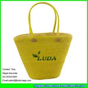 Quality LUDA online buy straw handbag beaded wheat straw handmade bag for sale