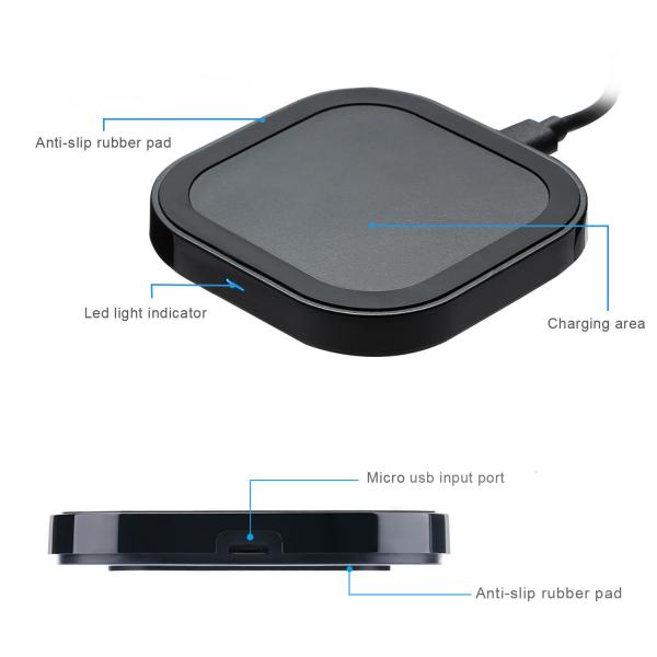 Wireless Charger RAVPower Wireless Charging Pad for iPhone X/iPhone 8/8 Plus Ultra-Slim Qi Charger for Galaxy S9, S8