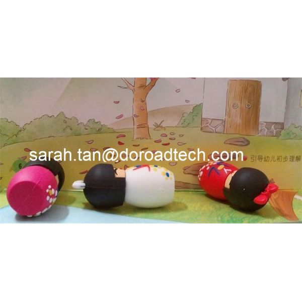 Cute Doll Shape 3D Soft PVC USB Flash Disk, USB Flash Drives