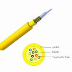 FTTH FTTB Breakout Fiber Optic Cable OM3 Multimode FRP Strength member: