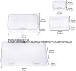 Mixed Sizes Rectangular Empty Mini Clear Plastic Organizer Storage Box