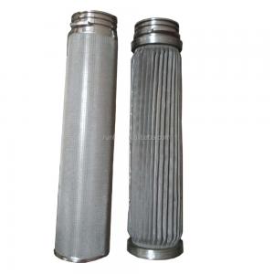 Quality High Precision 0.1-20um 304 Stainless Steel Sintered Mesh Filter Cartridge 40 Length for sale
