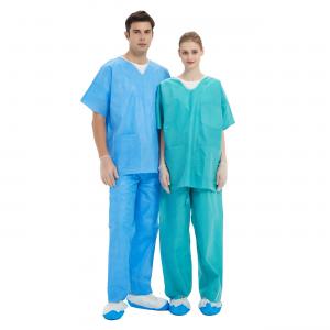 China V Neck Hosital Patient Scrub Suits For Man Woman S M L XL XXL Coat And Pants on sale