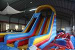 Customized Size Large Inflatable Slide Dry N Wet Slide With Pool For Amusement