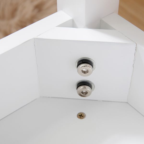 MDF Straight Solid Wood Stool Height 40cm With PU Leather