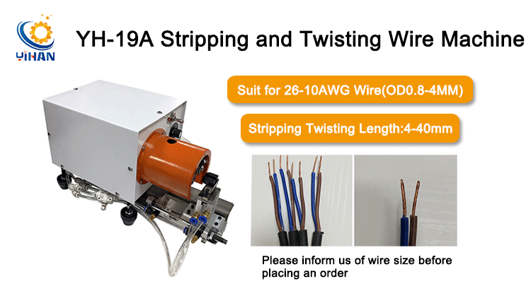 30W Power Rating Pneumatic Multi Core Wire Cable Stripping and Twisting Tools Machine