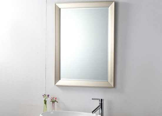 Modern Stylish Frame Existing Bathroom Mirror Anti Explosion Size Customized